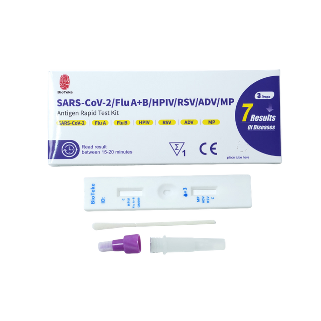 Kit Tes Cepat Antigen SARS-CoV-2/Flu A+B/HPIV/RSV/ADV/MP 7 In 1