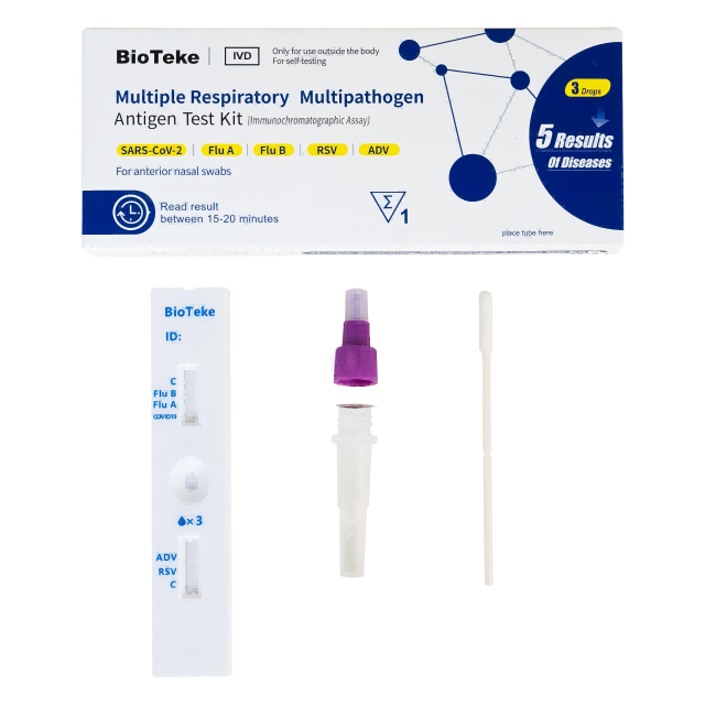 Alat Tes Antigen Multipatogen Pernafasan Ganda 5-in-1 (Tes Mandiri)