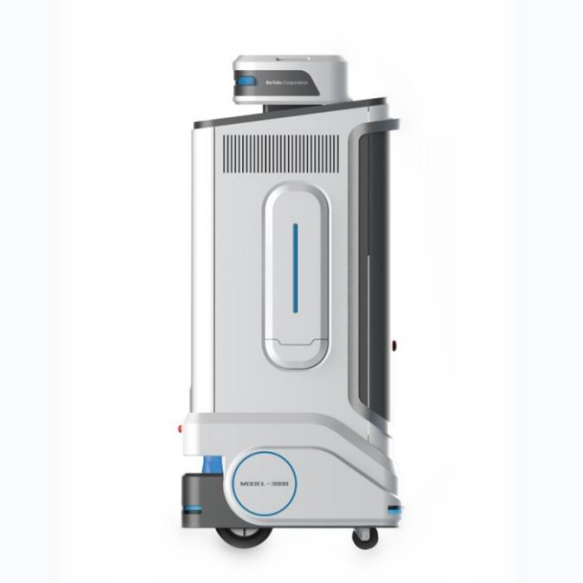 robot pencegahan epidemi dengan alat sterilisasi medis laser