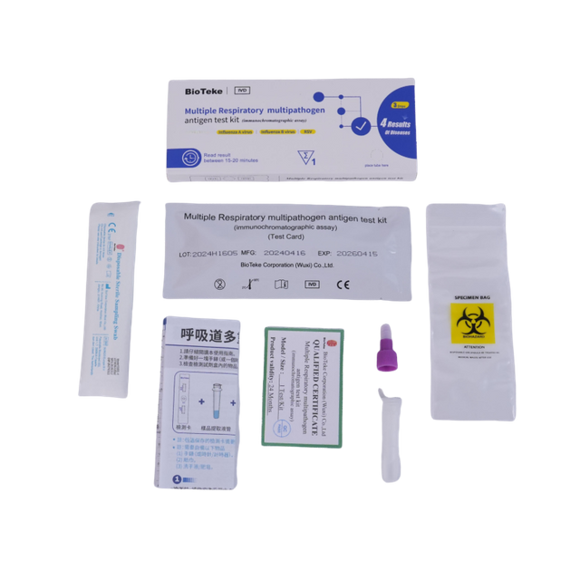 Bioteke 4 In 1 COVID-19, Flu A+B, Alat Tes Cepat Antigen RSV