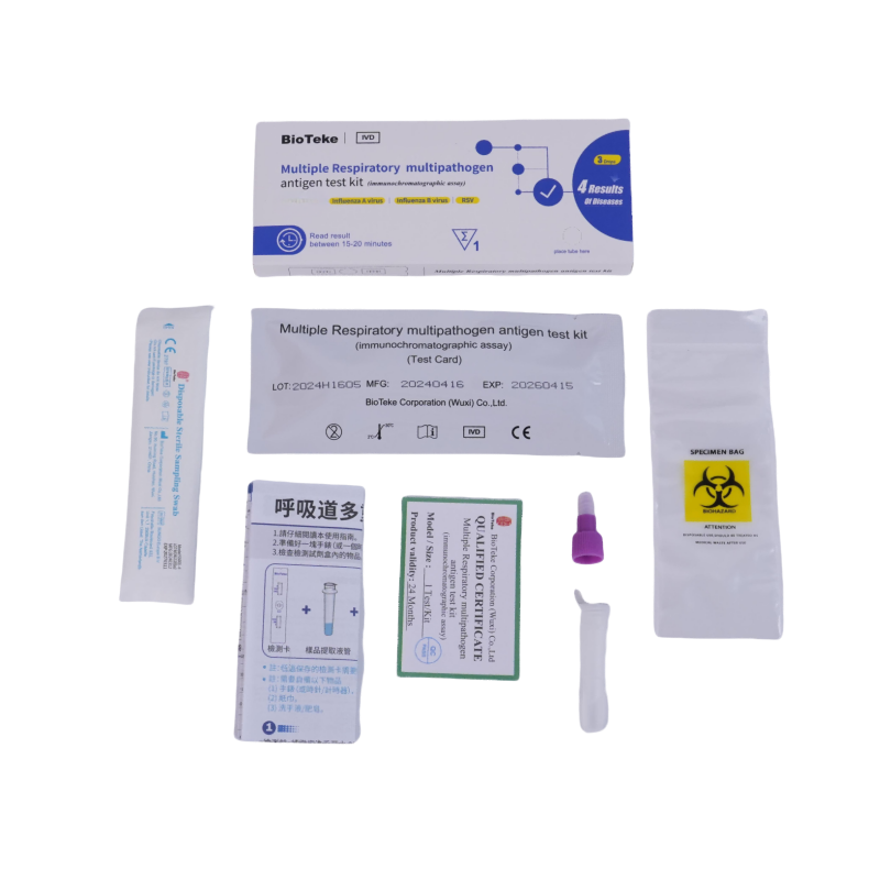 Bioteke 4 In 1 COVID-19, Flu A+B, Alat Tes Cepat Antigen RSV
