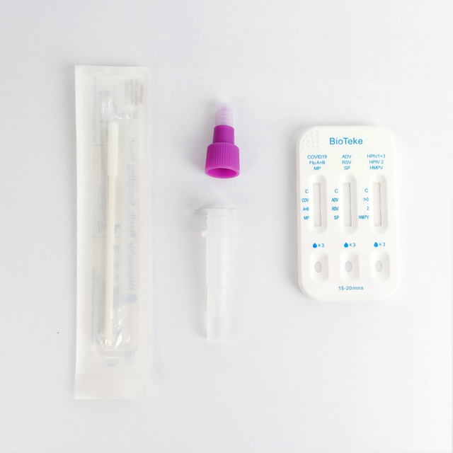 Alat Tes Cepat Antigen SARS-CoV-2/Flu A+B/HPIV2/HPIV1+3/RSV/ADV/MP/SP/HMPV 10 In 1