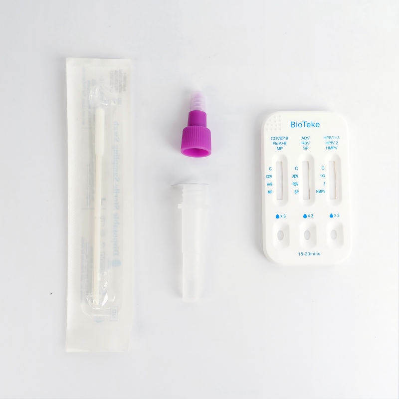 Alat Tes Cepat Antigen SARS-CoV-2/Flu A+B/HPIV2/HPIV1+3/RSV/ADV/MP/SP/HMPV 10 In 1